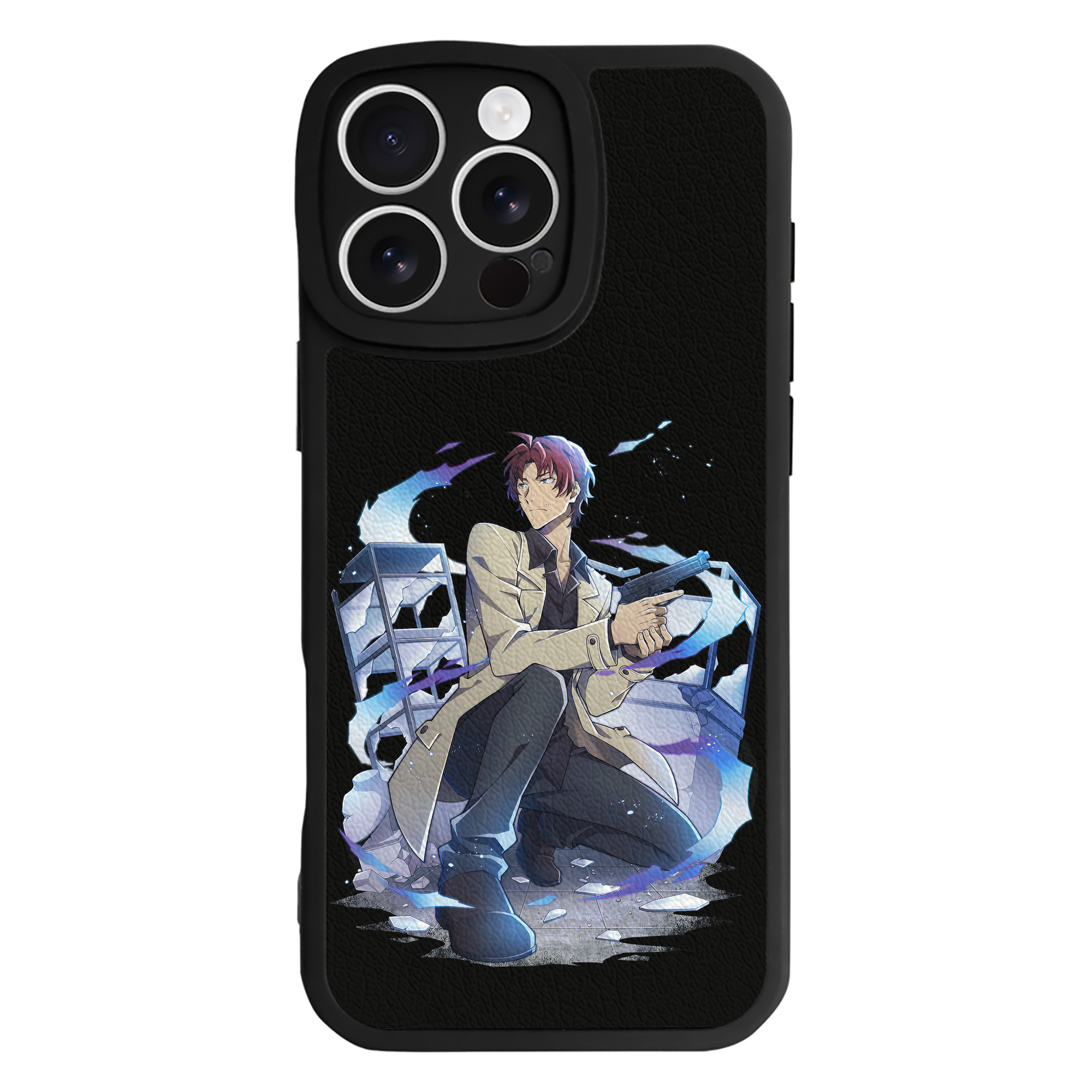 （画像用） 文豪ストレイドッグス Bungo Stray Dogs 【iPhone 16シリーズ対応】シリコンスマホケース（レザー調） 材質：シリコン